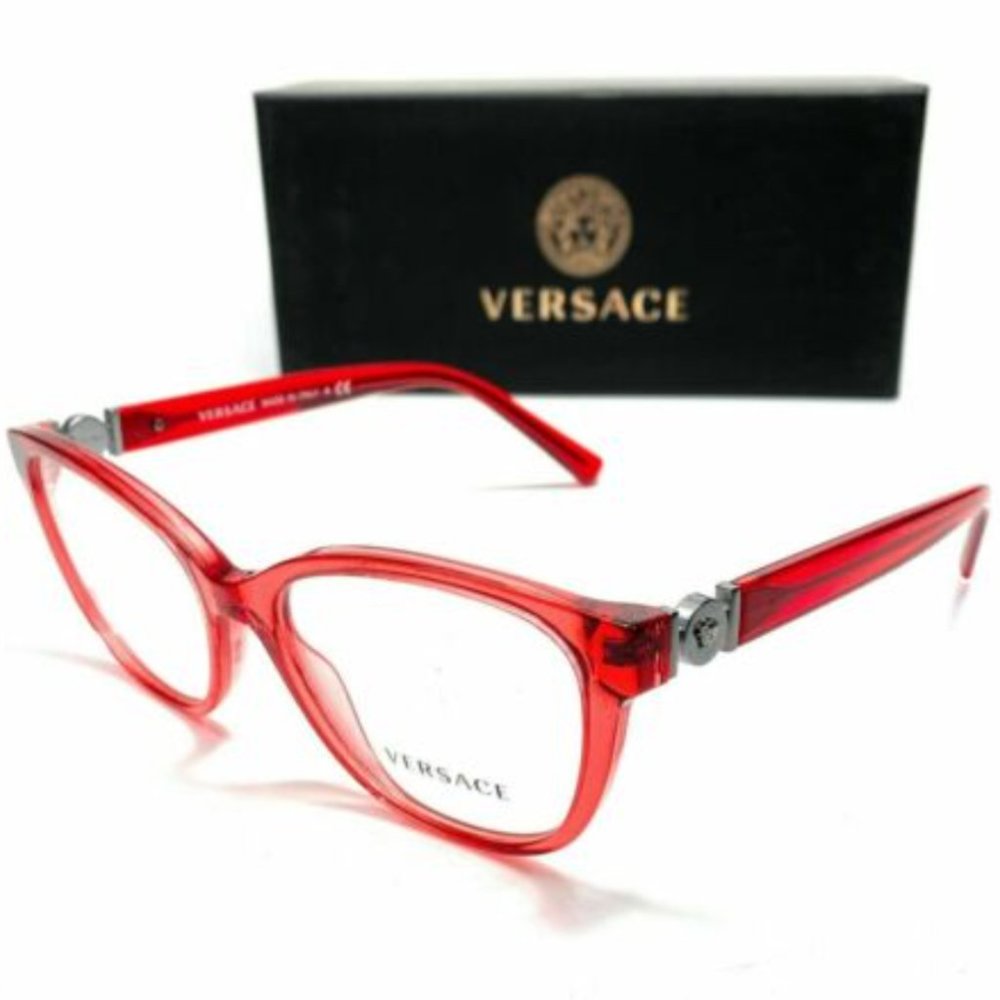 Versace Women's Red Round Eyeglasses!